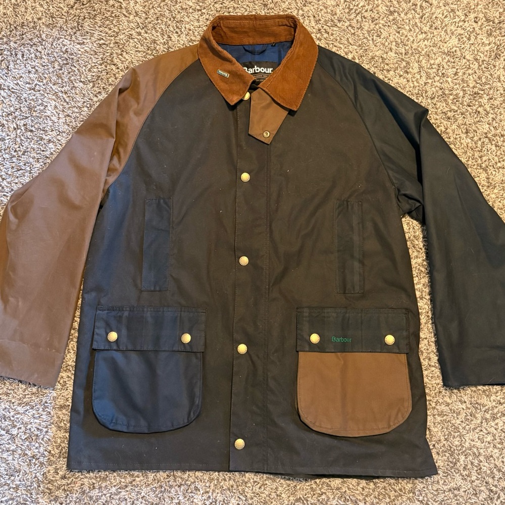 Barbour Men's Military Field Jacket - Black and Brown